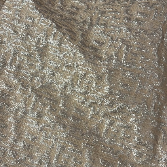 Loft Gold Sparkly Mini Skirt - Size 14 - Picture 2 of 4